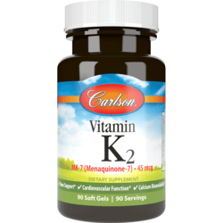 Carlson Vitamin K2 MK 7 Menaquinone 7 45 Mcg 90 Sgels Swanson