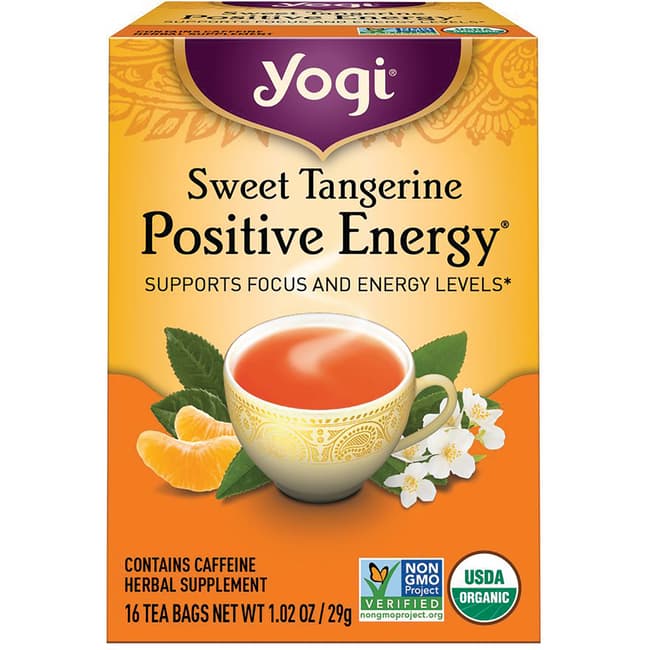 Yogi Tea Sweet Tangerine Positive Energy Tea 16 Bag(s) Swanson Health
