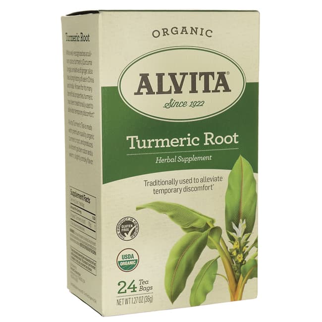 Alvita Tea Turmeric Root Tea 24 Bag(s) Swanson Health Products