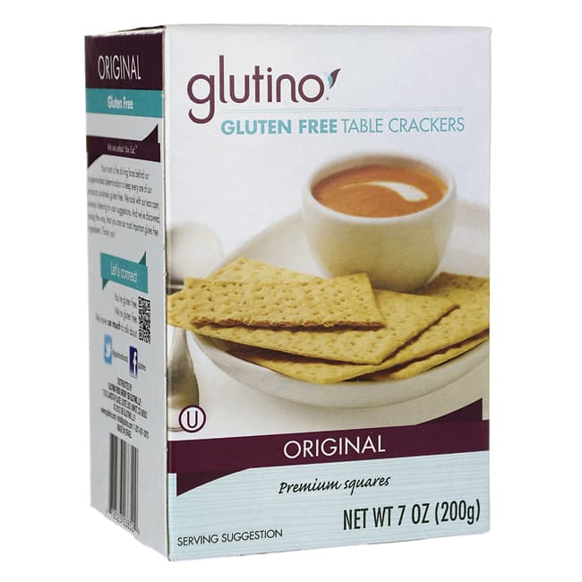 Glutino Gluten Free Table Crackers 7 oz Box Swanson Health Products