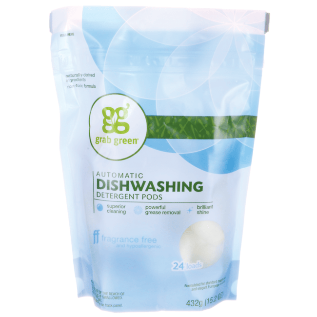 GrabGreen Automatic Dishwashing Detergent Pods - Fragrance