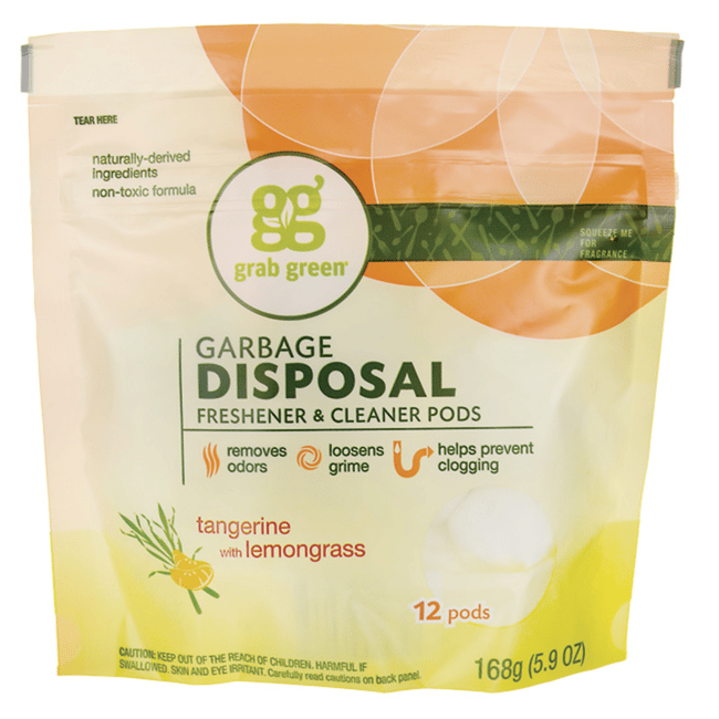 GrabGreen Garbage Disposal Freshener & Cleaner Pods 12 Ct Swanson
