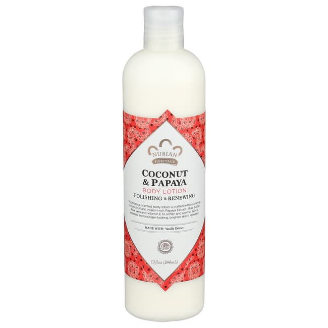 Nubian Heritage Coconut & Papaya Lotion 13 fl oz Lotion Swanson