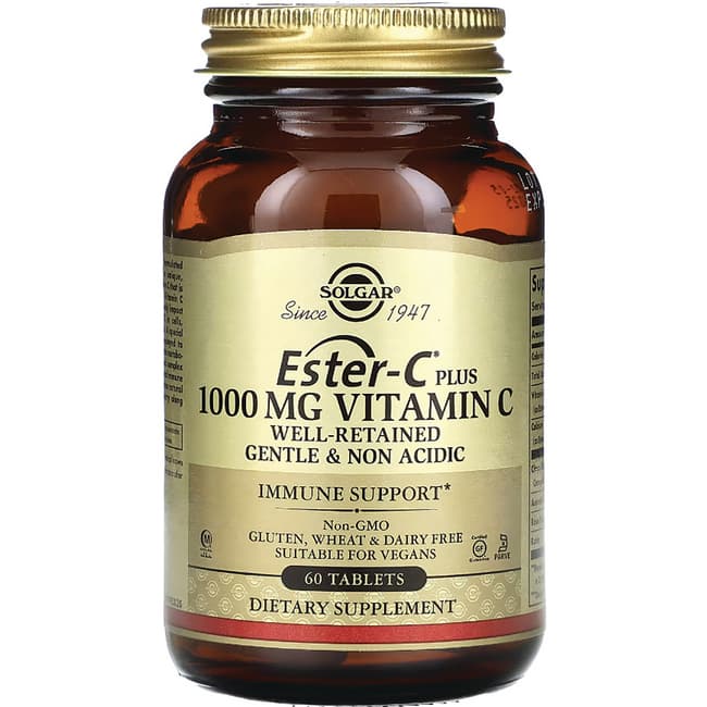 Solgar EsterC Plus Vitamin C 1,000 mg 60 Tabs Swanson Health Products