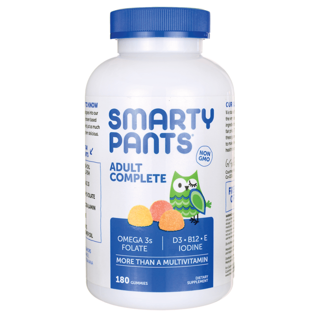 Smarty Pants Adult Complete Multi + Omega 3 + Vitamin D 180 Gummies
