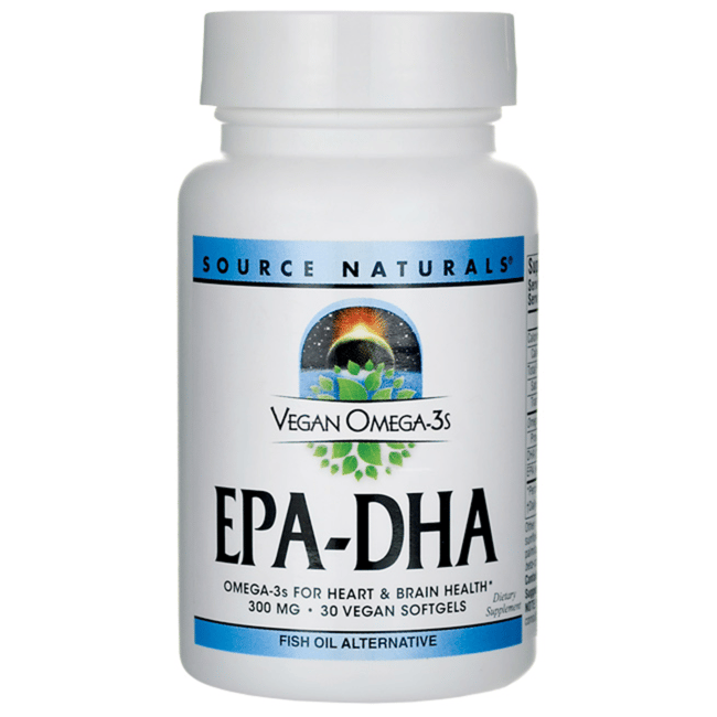 Source Naturals Vegan Omega-3s EPA-DHA 300 mg 30 Vegan ...