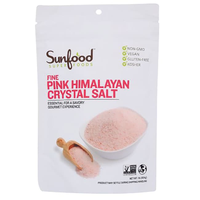 Sunfood Fine Pink Himalayan Crystal Salt 1 lb Pkg Swanson Health Products