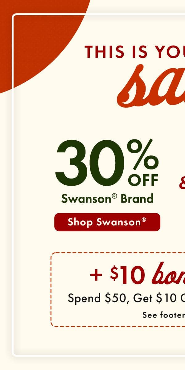 30% off Swanson Brand