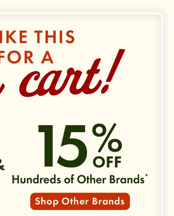 15% off Hundreds of Other Brands