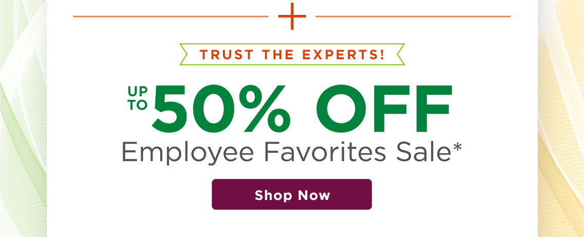 Up to 50% off employee favorites sale