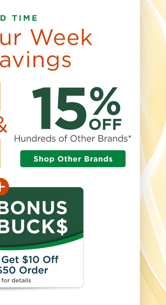 15% off Hundreds of Other Brands