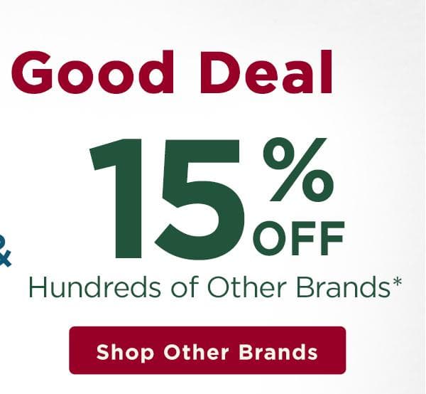 15% off Hundreds of Other Brands