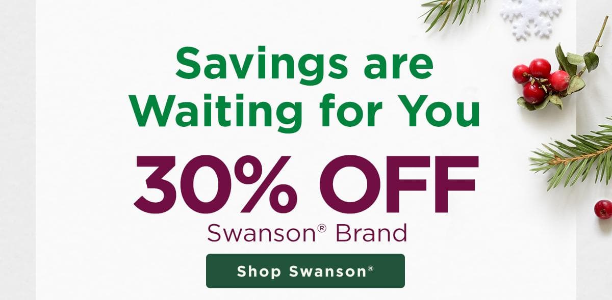 30% off Swanson Brand