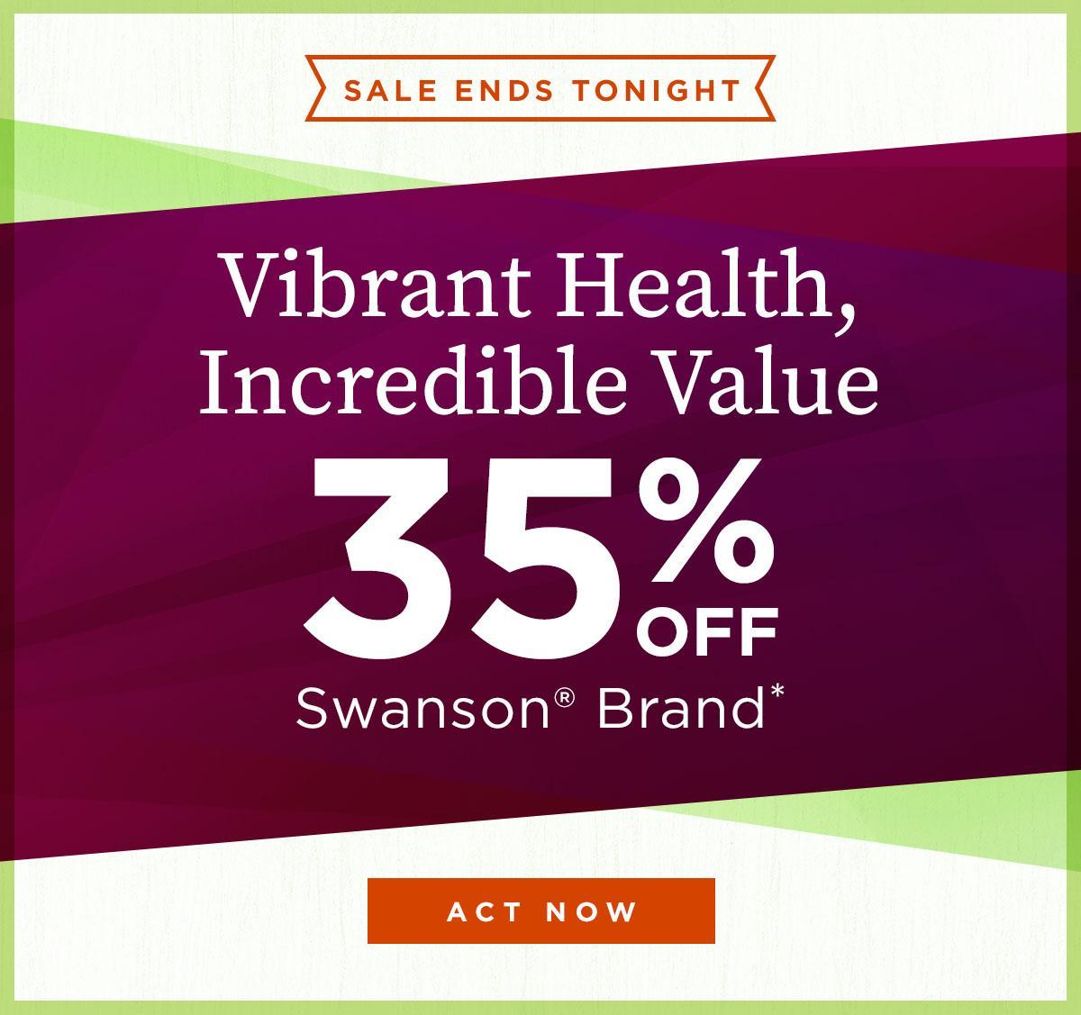 35% off Swanson