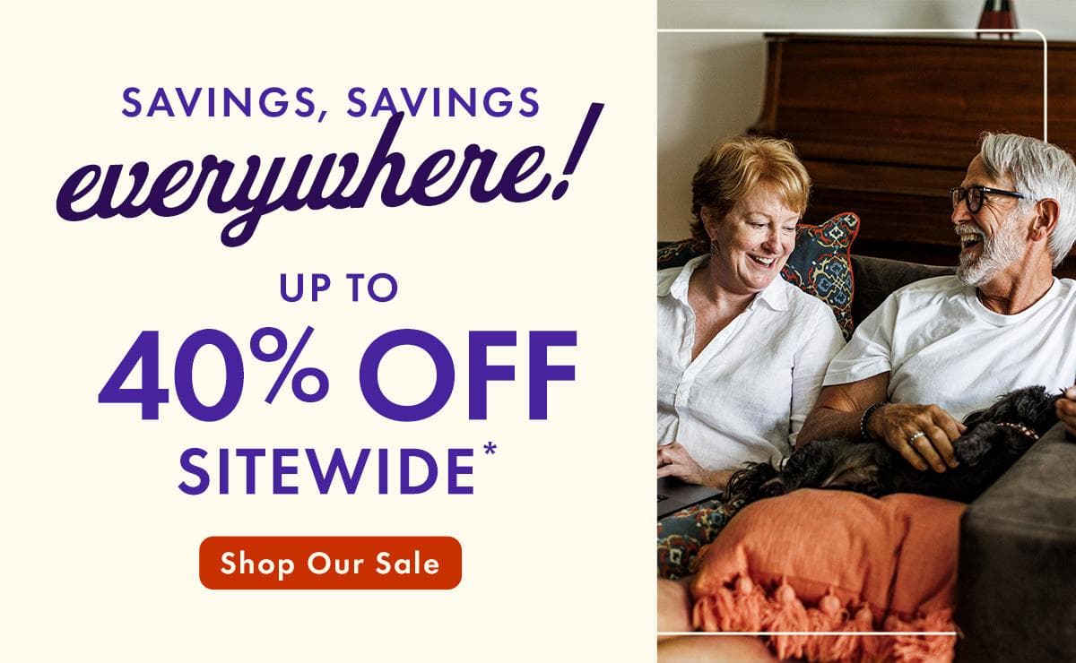 Up to 40% off Sitewide