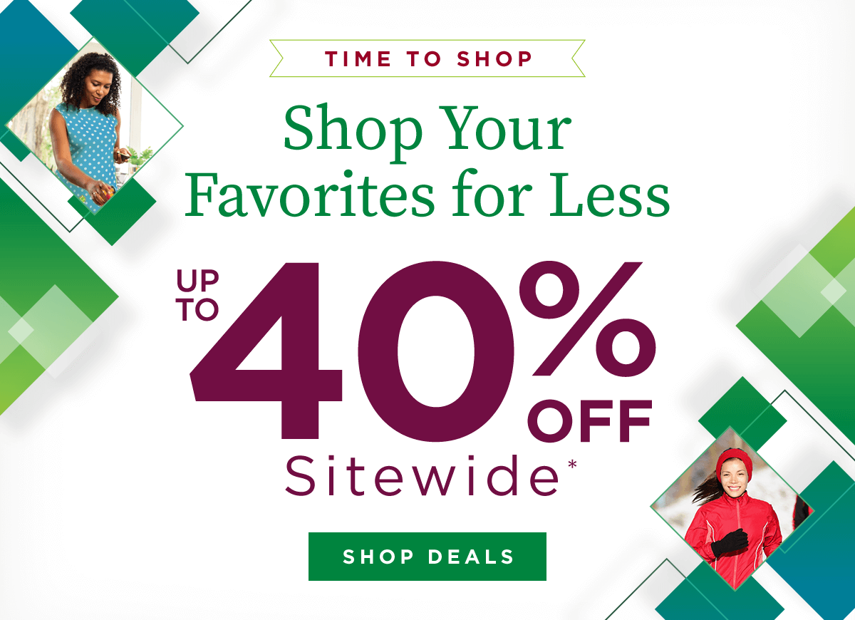 Up to 40% off Sitewide