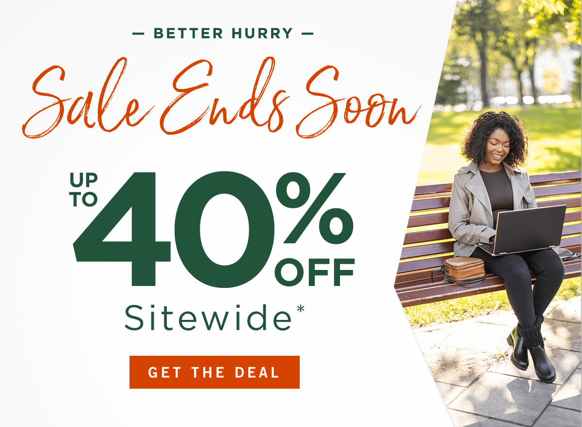 Up to 40% off Sitewide