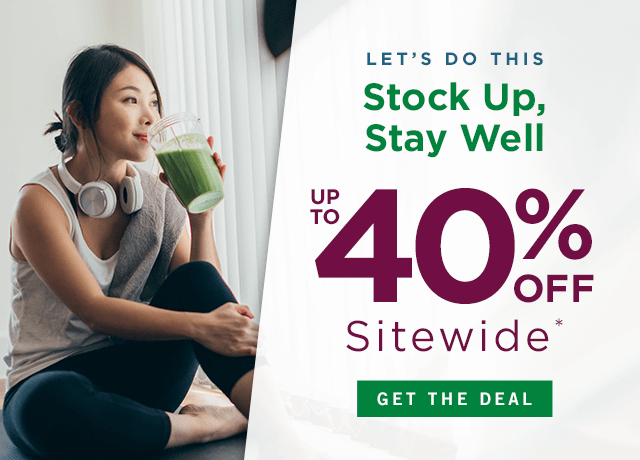 Up to 40% off sitewide