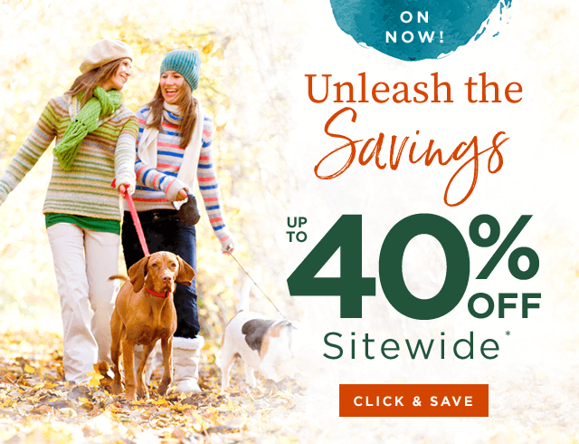 Up to 40% off Sitewide