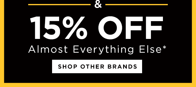 15% off Almost Everything Else