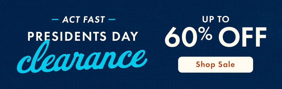 Up to 60% off Clearance