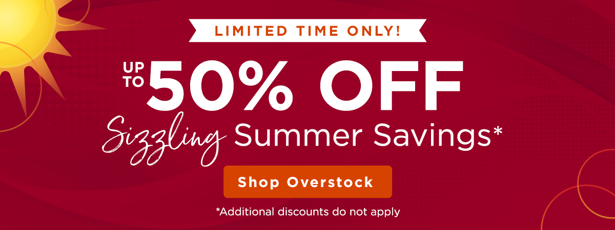 Up to 50% Off Overstock