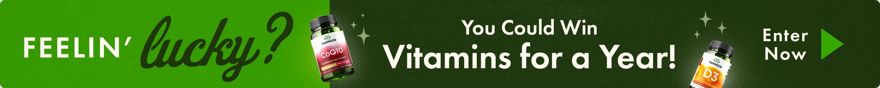 Vitamins For a Year Sweepstakes- 5 Lucky Winners 