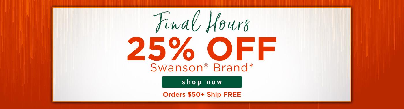 Up to 25% off Swanson Products
