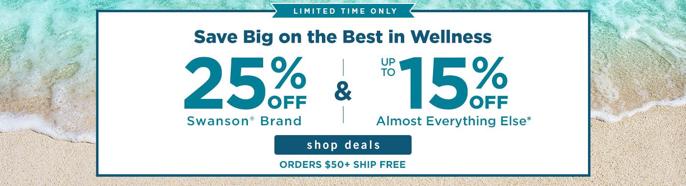 25% off Swanson & Up to 15% off Almost Everything Else