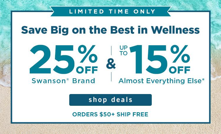 25% off Swanson & Up to 15% off Almost Everything Else