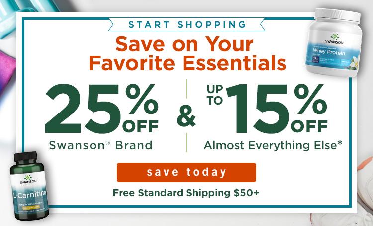 25% OFF Swanson & Up to 15% OFF Almost Everything Else