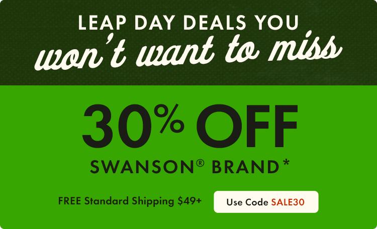 30% Off Swanson Brand 
