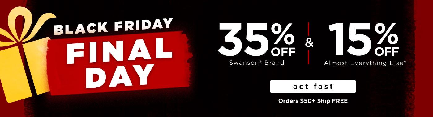35% Swanson Brand Products & 15% off almost everything else
