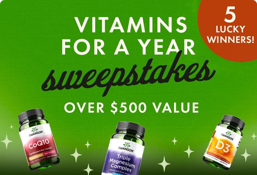 Vitamins For a Year Sweepstakes- 5 Lucky Winners