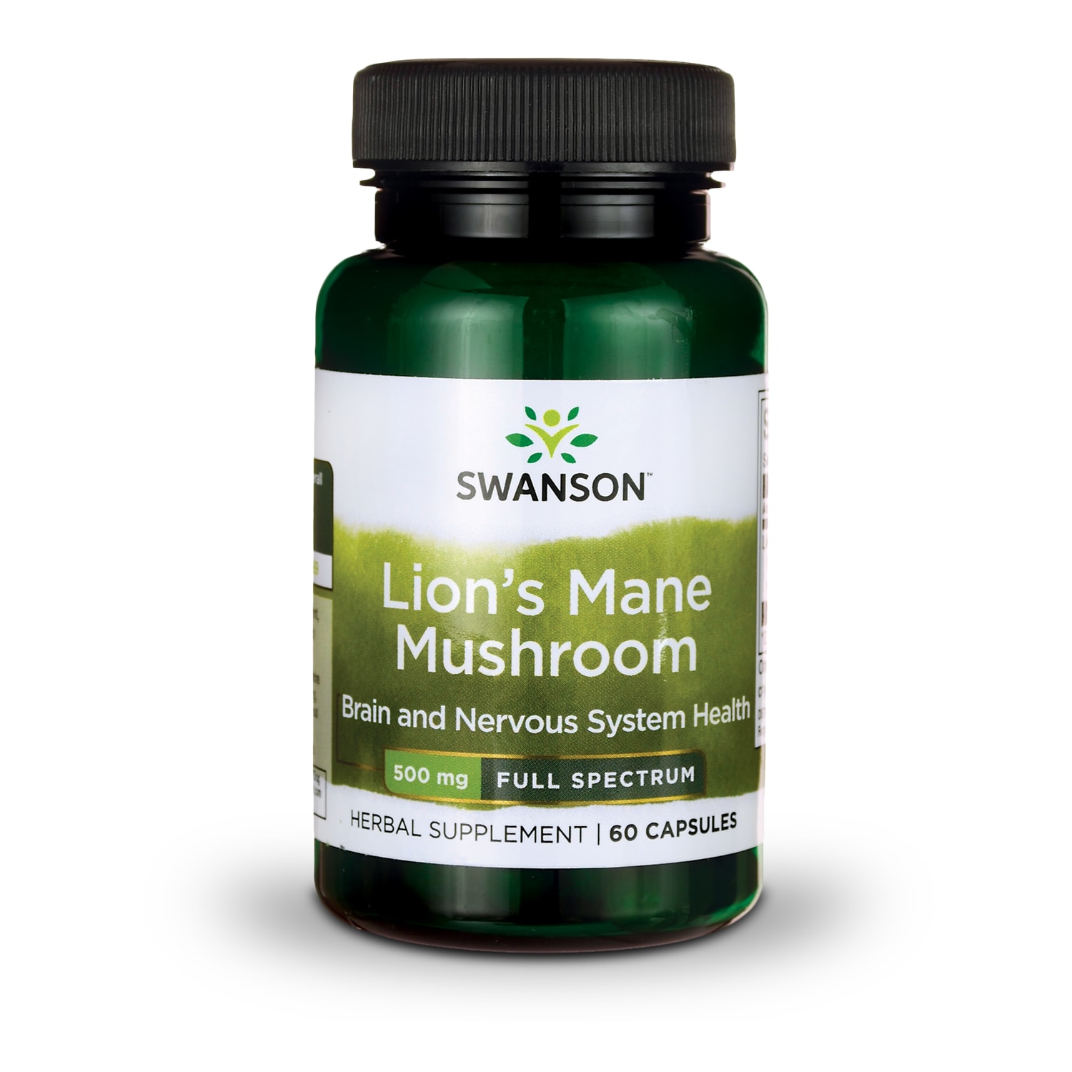 Swanson Premium Full Spectrum Lions Mane Mushroom Vitamin | 500 mg | 60 Caps