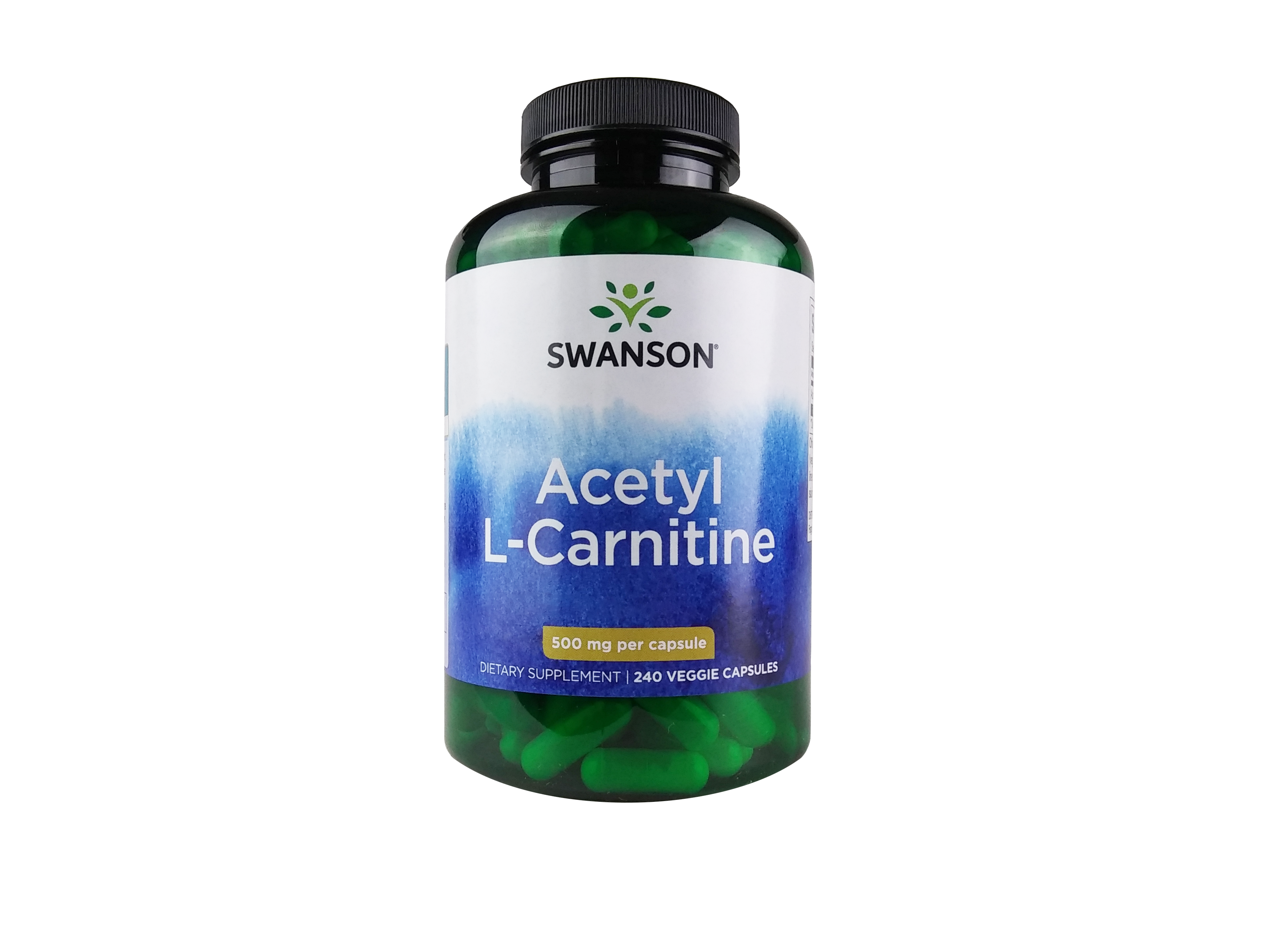 Swanson Premium Acetyl L-Carnitine Supplement Vitamin | 500 mg | 240 Veg Caps