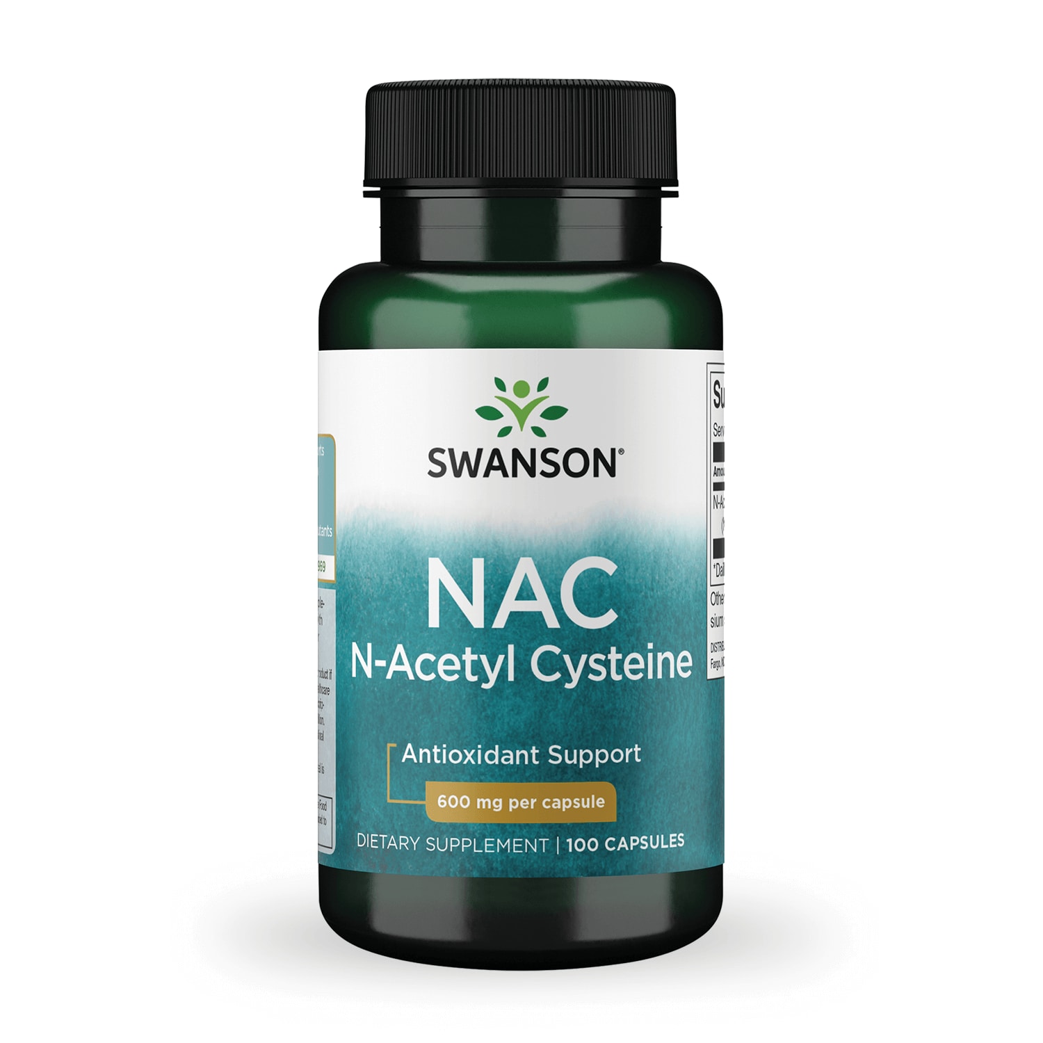 Swanson Premium Nac N-Acetyl Cysteine Supplement Vitamin 600 mg 100 Caps
