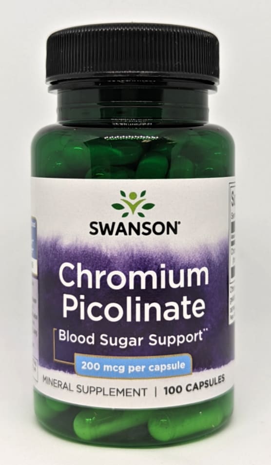 Swanson Premium Chromium Picolinate Vitamin | 200 mcg | 100 Caps