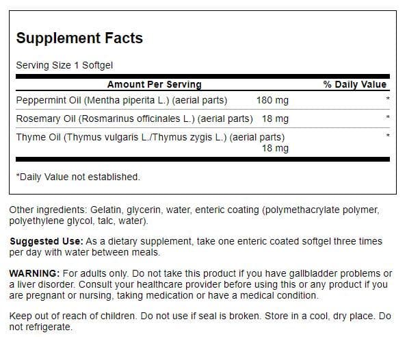 Swanson Peppermint Oil with Rosemary and Thyme - Enteric Coated 100 Softgels