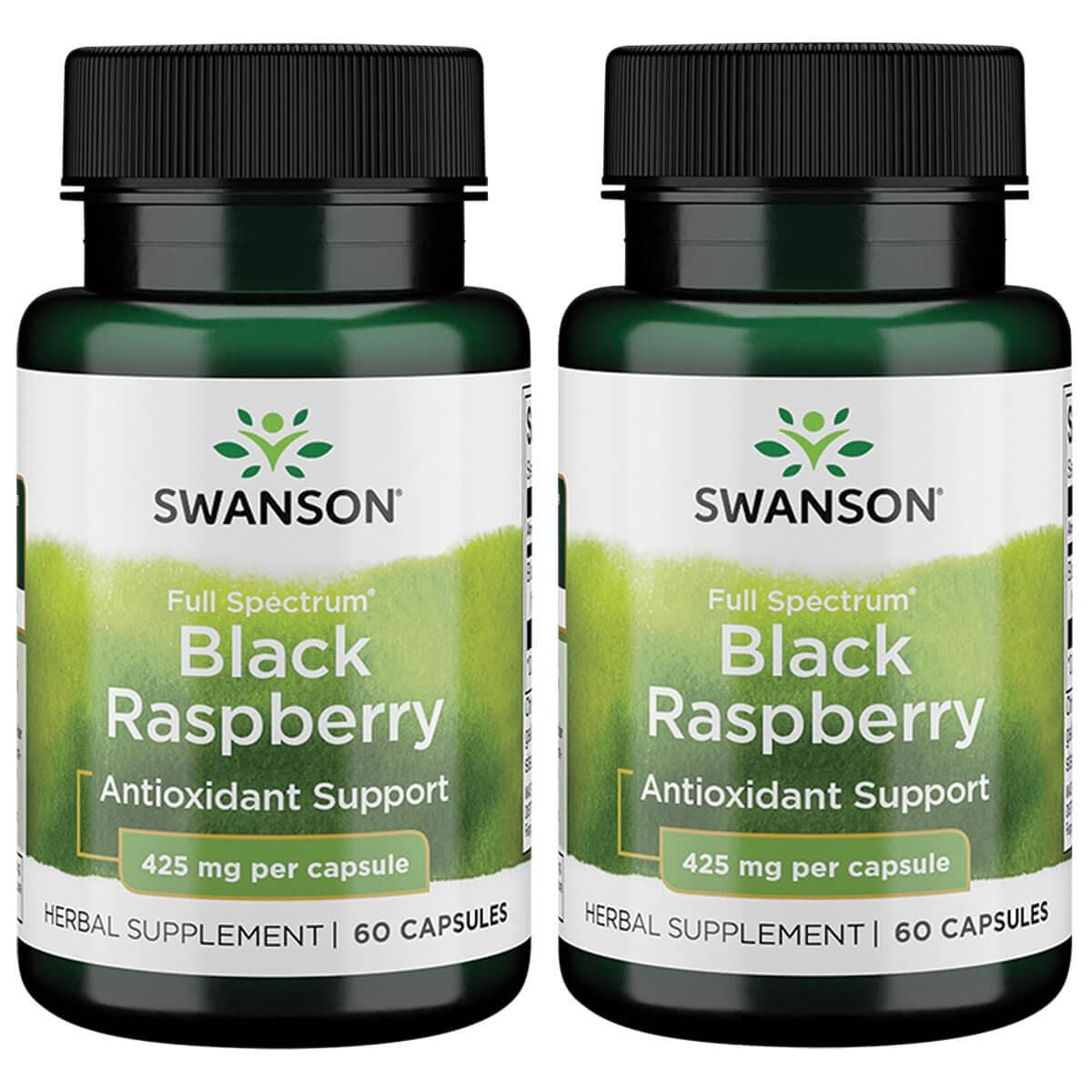 Swanson Premium Full Spectrum Black Raspberry 2 Pack Supplement Vitamin 425 mg 60 Caps