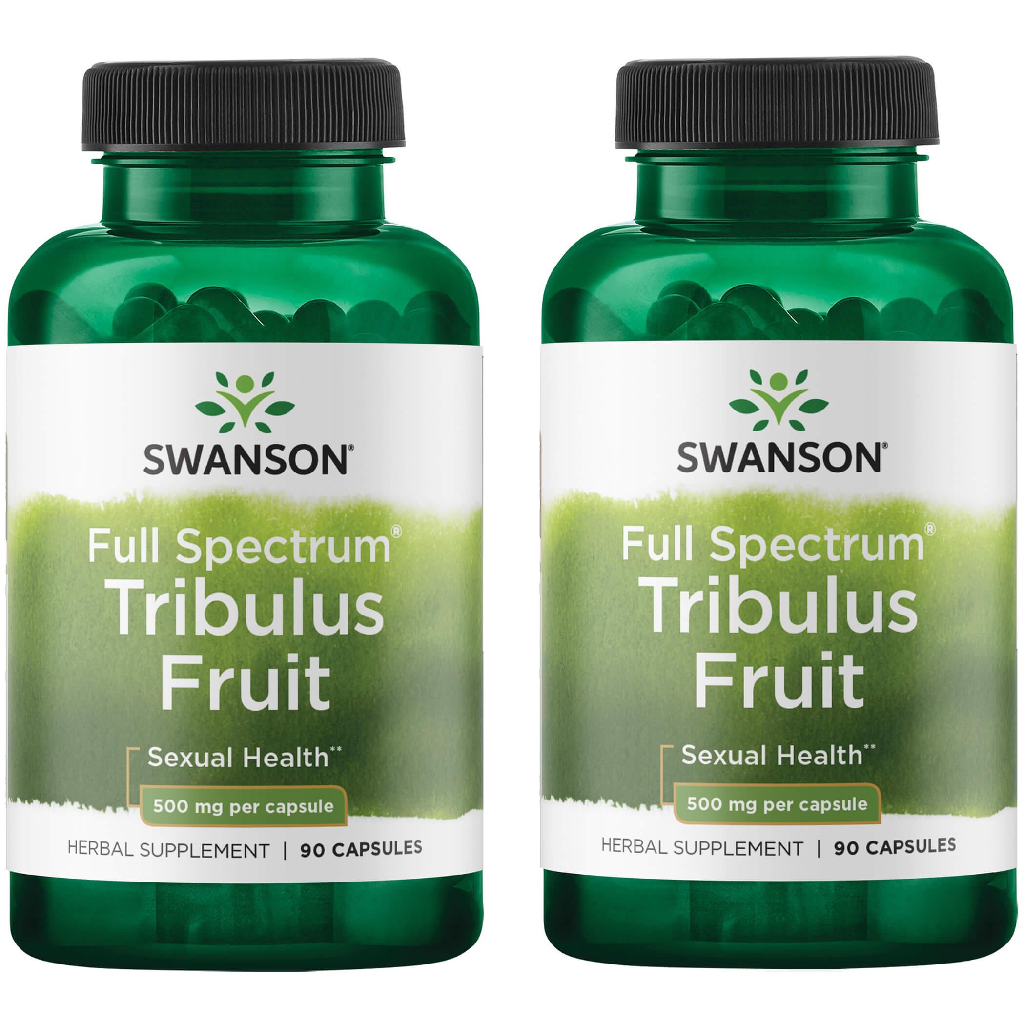 Swanson Premium Full Spectrum Tribulus Fruit 2 Pack Vitamin 500 mg 90 Caps