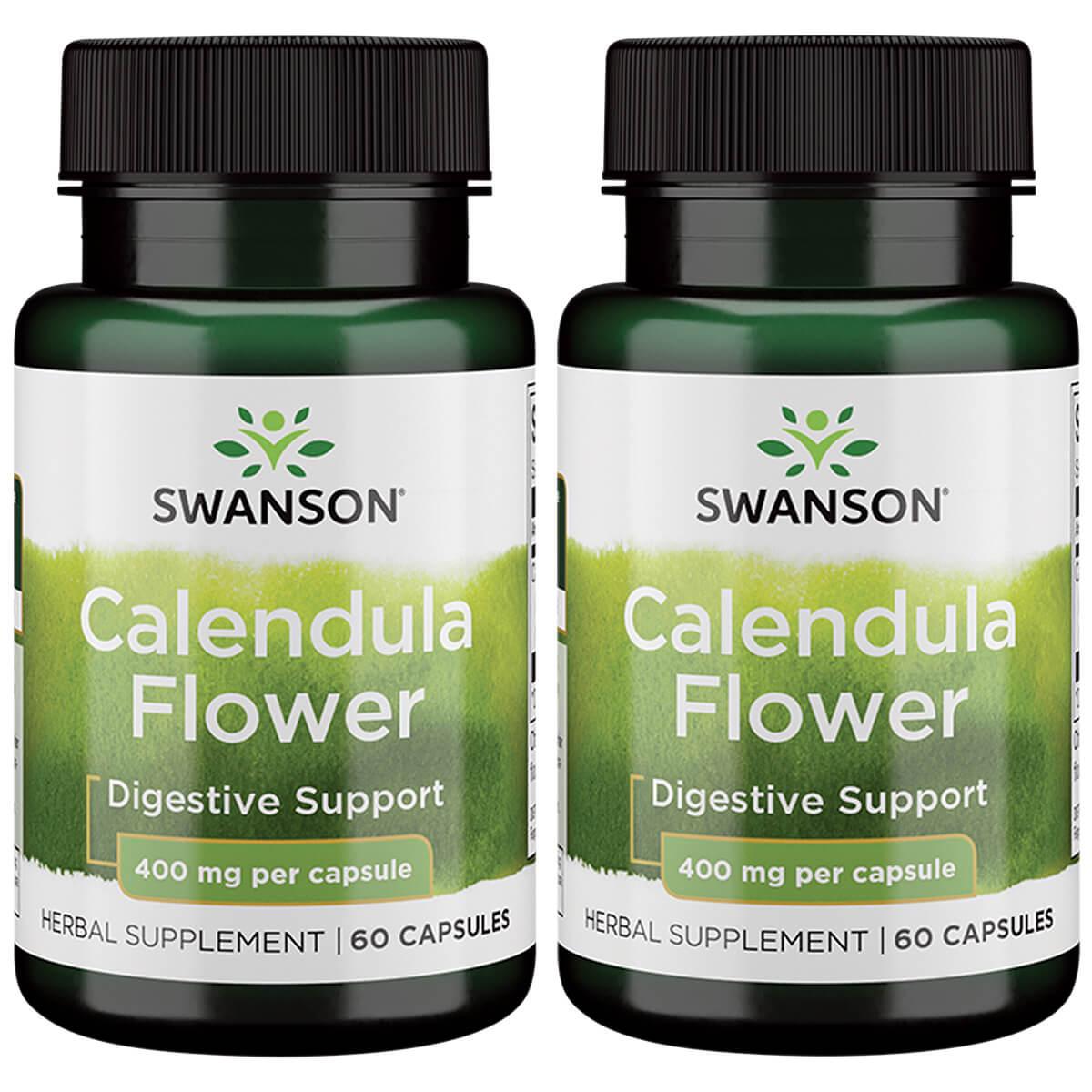 Swanson Premium Calendula Flower 2 Pack Vitamin 400 mg 60 Caps