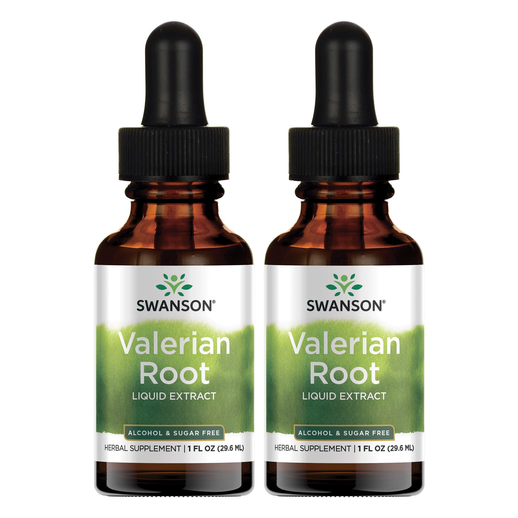 Swanson Premium Valerian Root Liquid Extract - Alcohol & Sugar Free 2 Pack Vitamin 1 G 1 fl oz Liquid