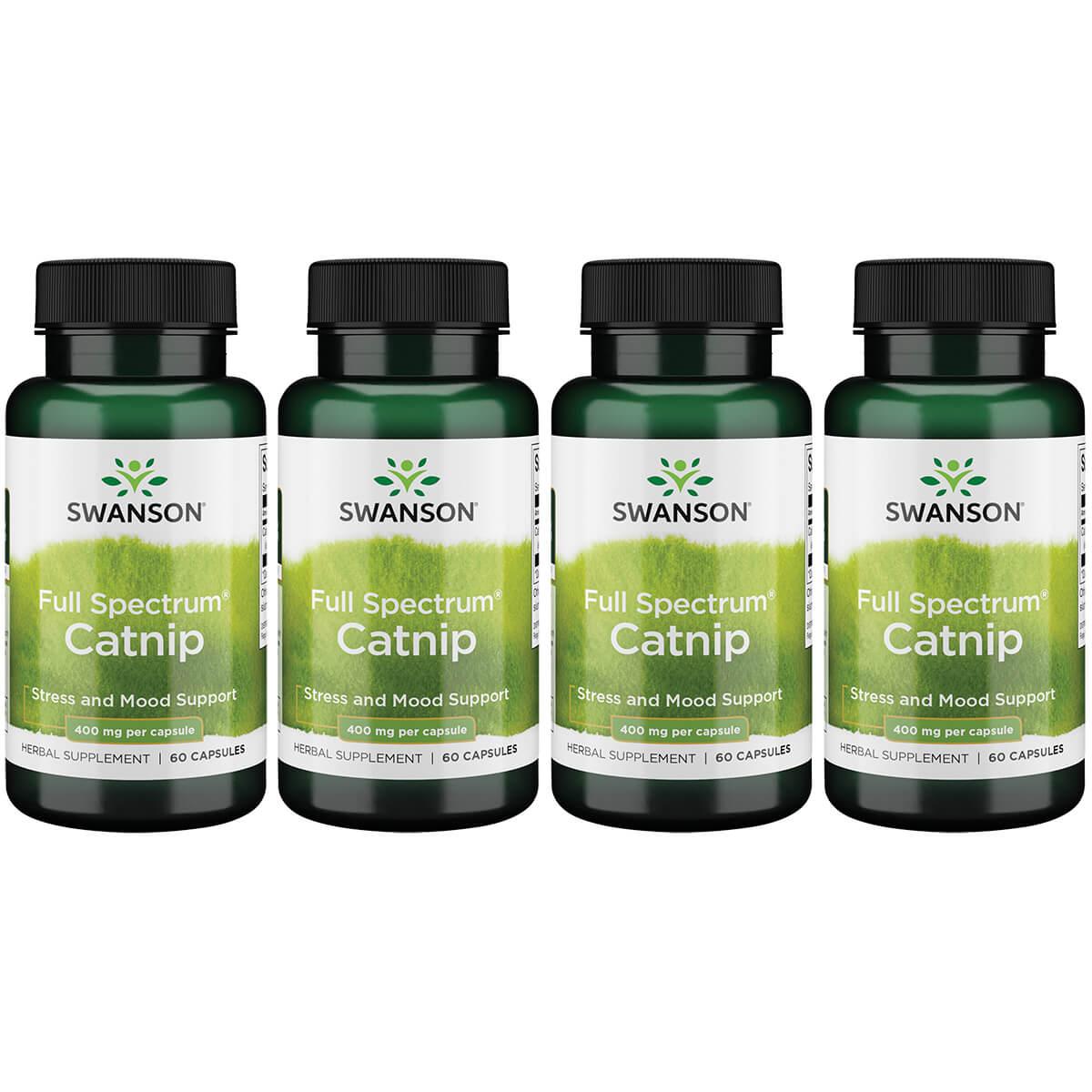 Swanson Premium Full Spectrum Catnip 4 Pack Vitamin 400 mg 60 Caps