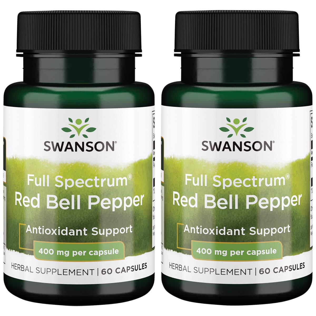 Swanson Premium Full Spectrum Red Bell Pepper 2 Pack Supplement Vitamin 400 mg 60 Caps Herbs and Supplements