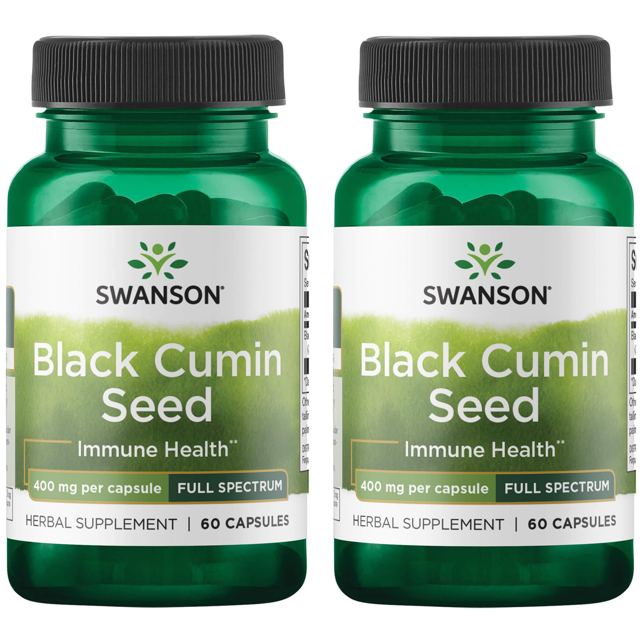 Swanson Premium Black Cumin Seed 2 Pack Vitamin 400 mg 60 Caps