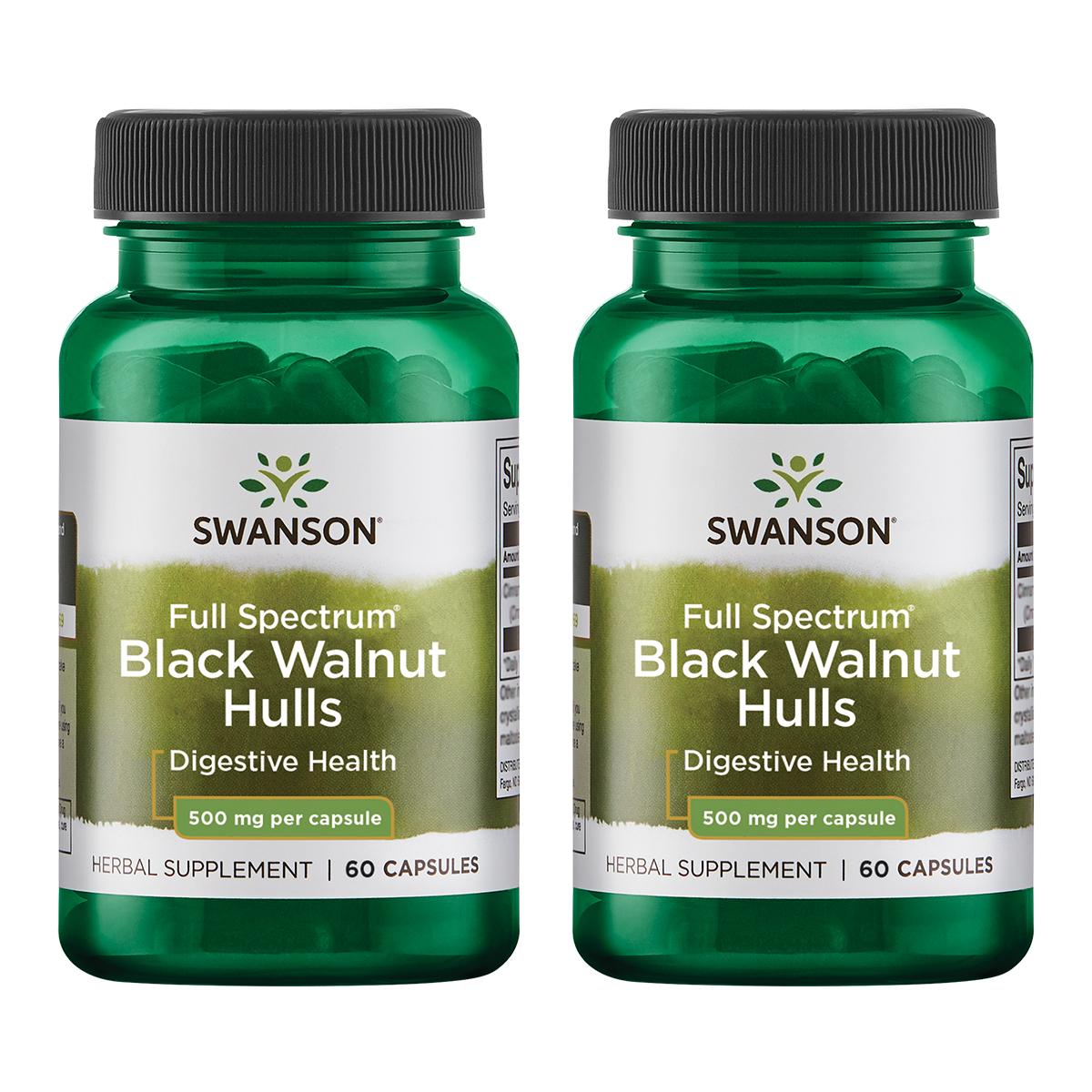 Swanson Premium Full Spectrum Black Walnut Hulls 2 Pack Vitamin 500 mg 60 Caps