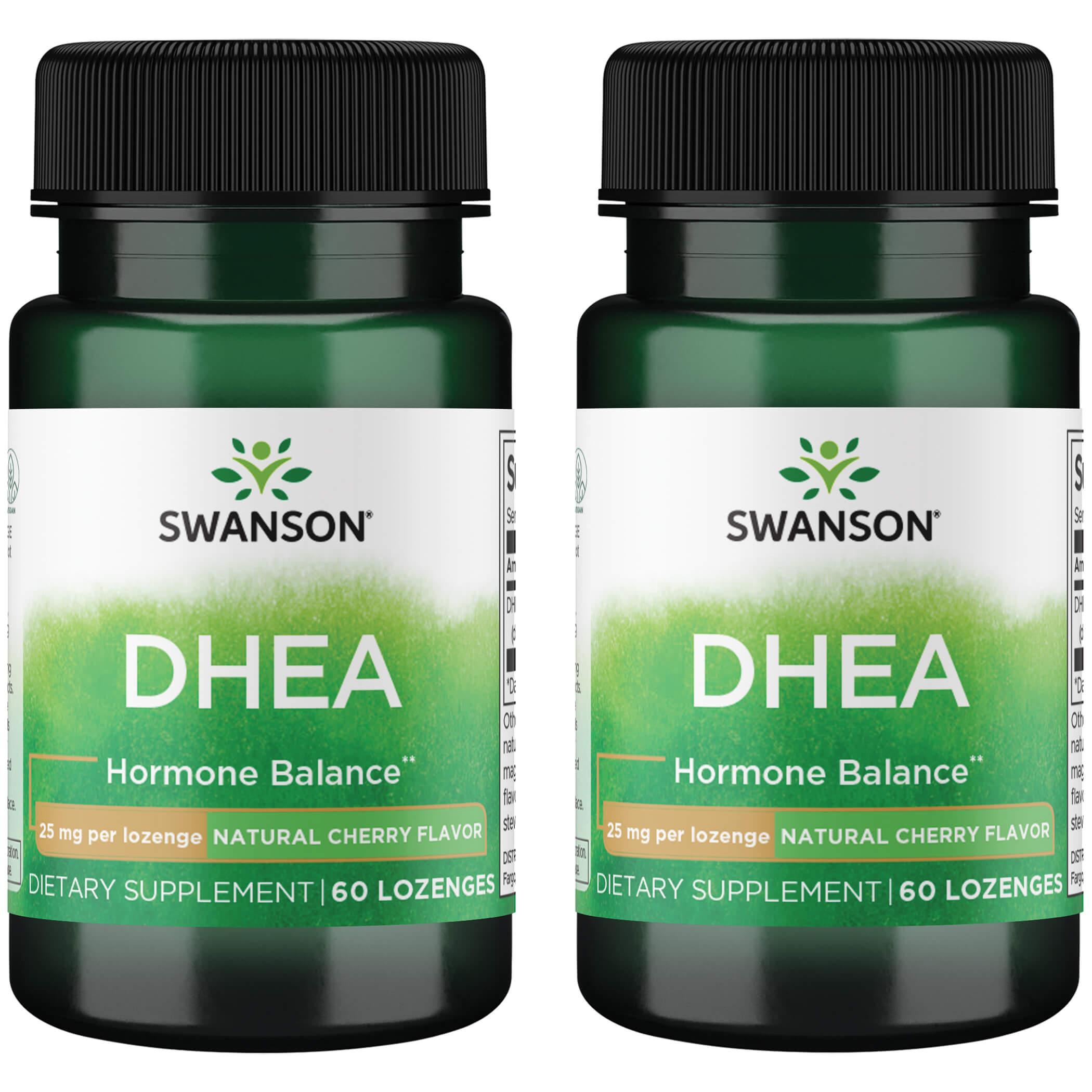 Swanson Premium Dhea - Natural Cherry Flavor 2 Pack Supplement Vitamin 25 mg 60 Loz