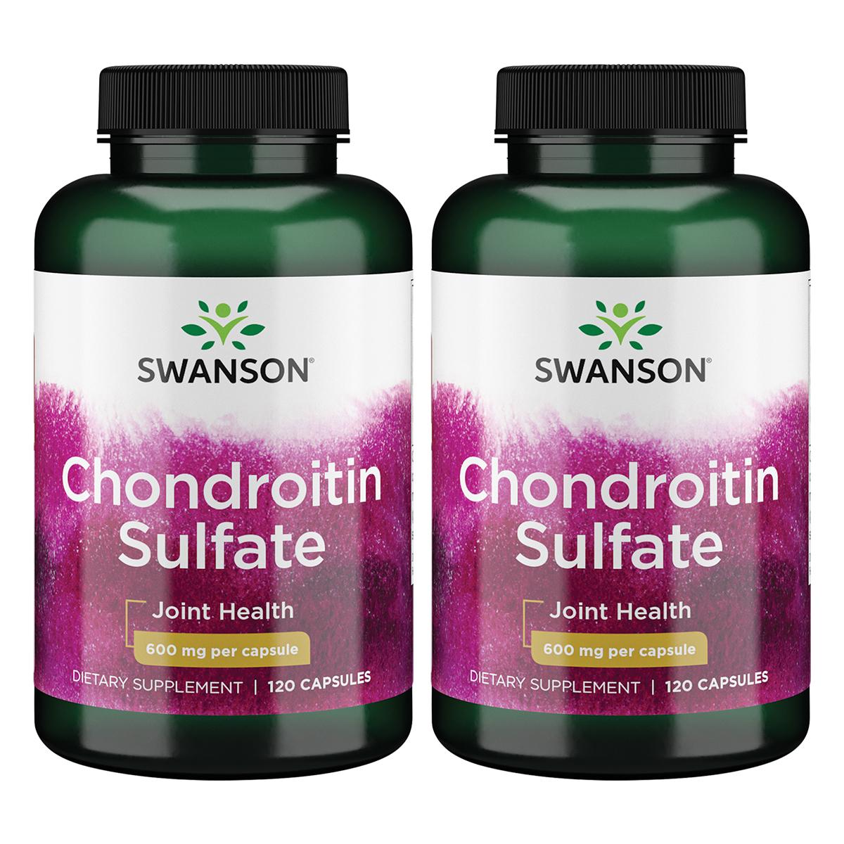 Swanson Premium Chondroitin Sulfate 2 Pack Supplement Vitamin 600 mg 120 Caps