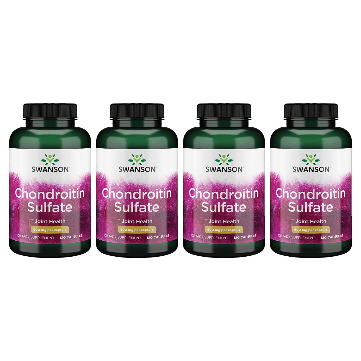 Swanson Premium Chondroitin Sulfate 4 Pack Supplement Vitamin 600 mg 120 Caps